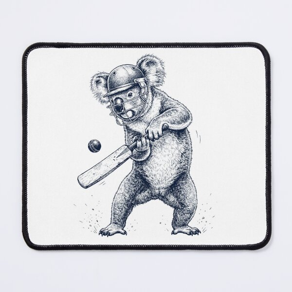 Item preview, Vintage Koala Playing Cricket Player Animal Lover designed and sold by DoodleTortle.