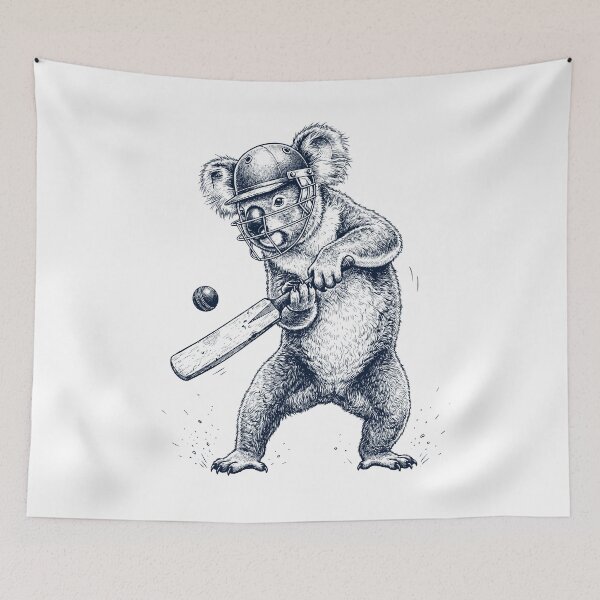 Item preview, Vintage Koala Playing Cricket Player Animal Lover designed and sold by DoodleTortle.