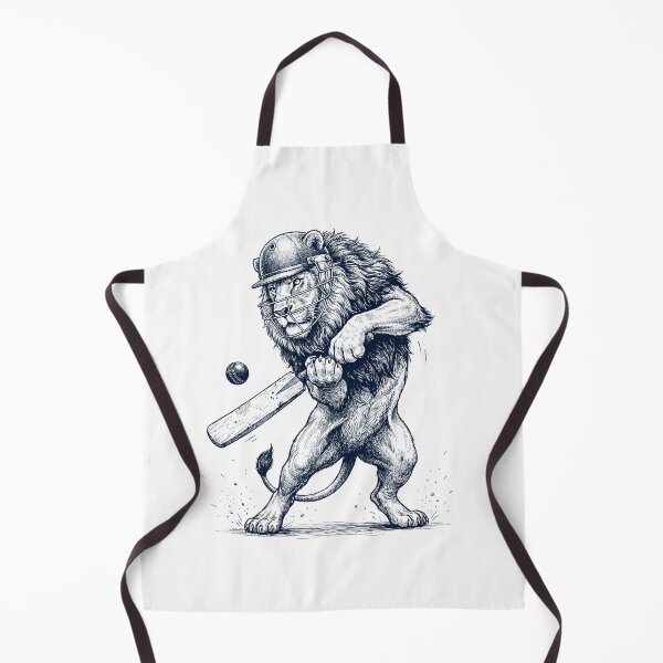 Item preview, Vintage Lion Playing Cricket Player Animal Lover designed and sold by DoodleTortle.