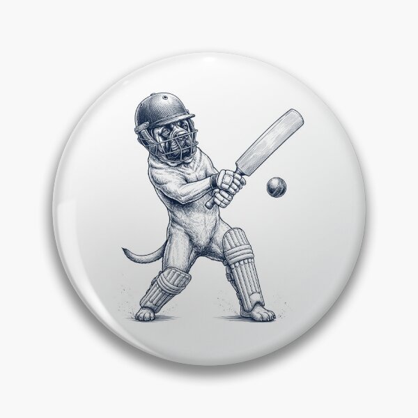 Item preview, Vintage Mastiff Playing Cricket Player Dog Lover designed and sold by DoodleTortle.