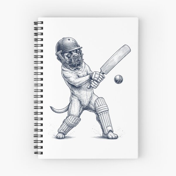 Item preview, Vintage Mastiff Playing Cricket Player Dog Lover designed and sold by DoodleTortle.
