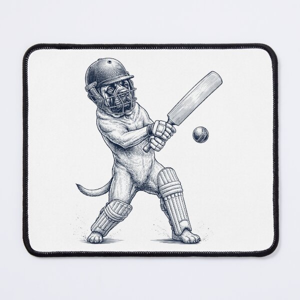 Item preview, Vintage Mastiff Playing Cricket Player Dog Lover designed and sold by DoodleTortle.