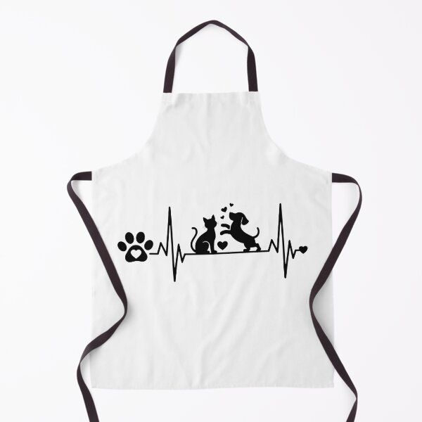 Item preview, Cat Dog Heartbeat EKG Paw Print Love designed and sold by OlyvieArt.