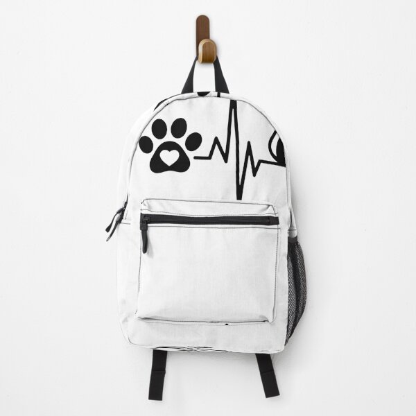 Item preview, Cat Dog Heartbeat EKG Paw Print Love designed and sold by OlyvieArt.