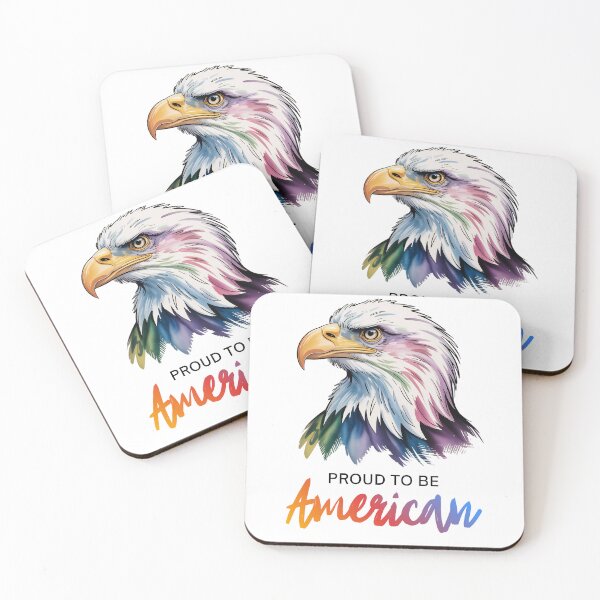 Item preview, Proud to Be American Bald Eagle – Patriotic USA Freedom Art designed and sold by ArcticFoxStudio.
