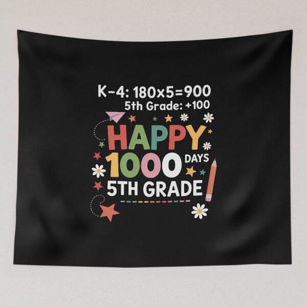 Item preview, 1000 Days Smarter Fifth Grade Teacher 100th Day of School designed and sold by FaithAbbott.
