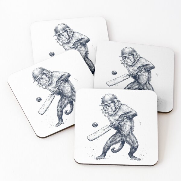Item preview, Vintage Monkey Playing Cricket Player Animal Lover designed and sold by DoodleTortle.