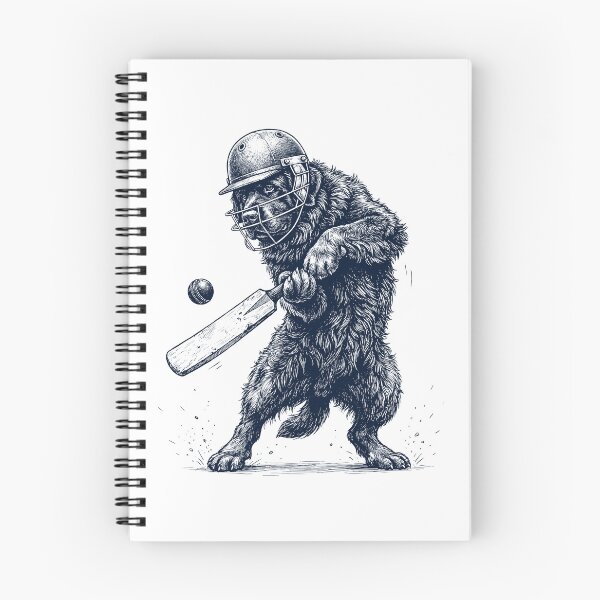 Item preview, Vintage Newfoundland Playing Cricket Player Dog Lover designed and sold by DoodleTortle.