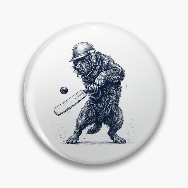 Item preview, Vintage Newfoundland Playing Cricket Player Dog Lover designed and sold by DoodleTortle.