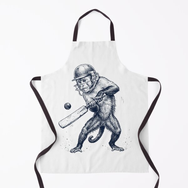 Item preview, Vintage Monkey Playing Cricket Player Animal Lover designed and sold by DoodleTortle.