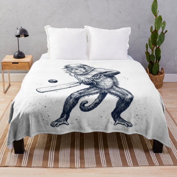 Item preview, Vintage Monkey Playing Cricket Player Animal Lover designed and sold by DoodleTortle.
