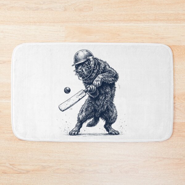 Item preview, Vintage Newfoundland Playing Cricket Player Dog Lover designed and sold by DoodleTortle.