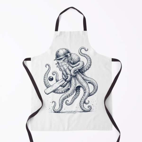 Artikelvorschau, Vintage-Oktopus spielt Cricket – Tierliebhaber entworfen und verkauft von DoodleTortle.