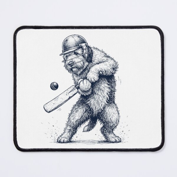 Item preview, Vintage Old English Sheepdog Playing Cricket Player Dog Lover designed and sold by DoodleTortle.