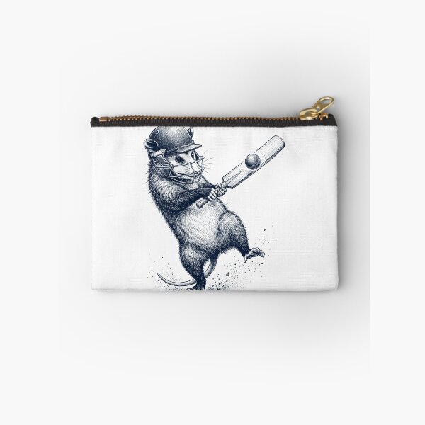 Item preview, Vintage Opossum Playing Cricket Player Animal Lover designed and sold by DoodleTortle.