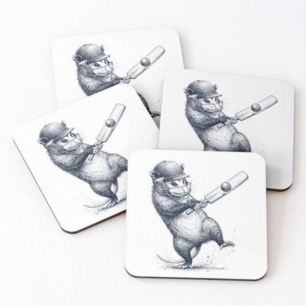 Item preview, Vintage Opossum Playing Cricket Player Animal Lover designed and sold by DoodleTortle.