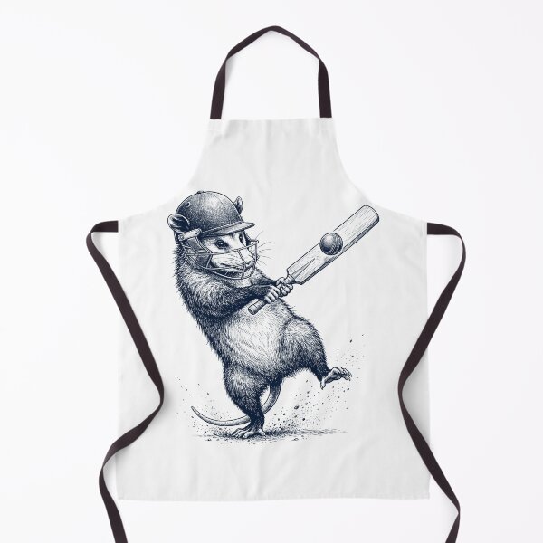 Item preview, Vintage Opossum Playing Cricket Player Animal Lover designed and sold by DoodleTortle.