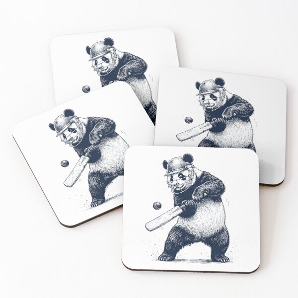 Item preview, Vintage Panda Playing Cricket Player Animal Lover designed and sold by DoodleTortle.