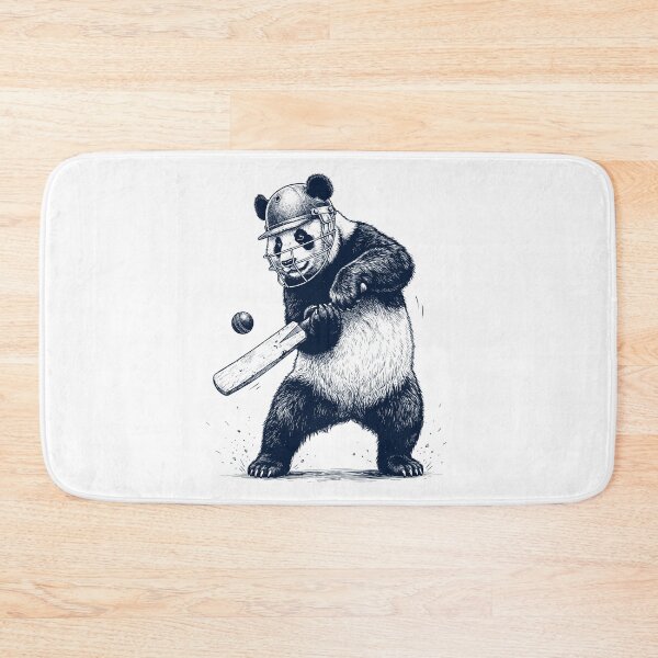 Item preview, Vintage Panda Playing Cricket Player Animal Lover designed and sold by DoodleTortle.
