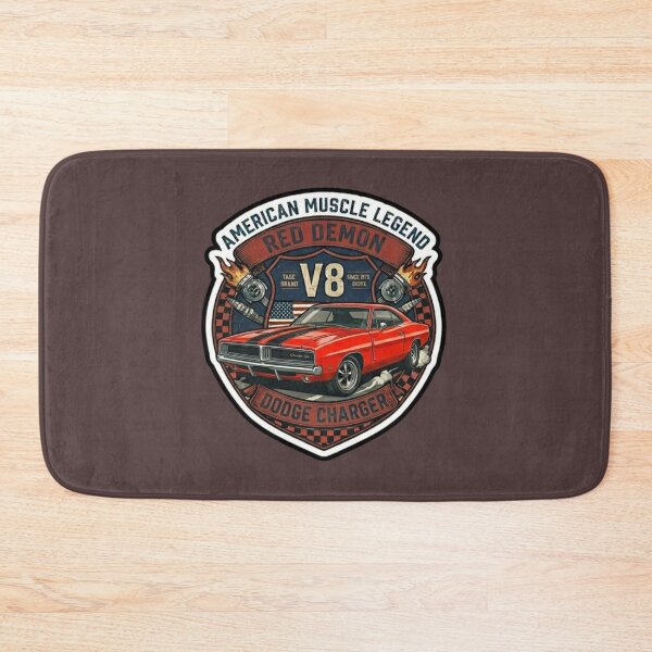 Item preview, Powerful Muscle Car Red Demon V8 Sticker designed and sold by K-Vibe Design Studio.