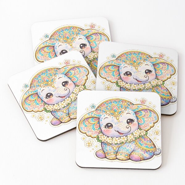 Item preview, Elephant Mandala Art Colorful Boho Sticker designed and sold by OsmosisShop.