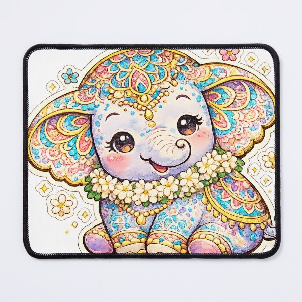 Item preview, Elephant Mandala Art Colorful Boho Sticker designed and sold by OsmosisShop.
