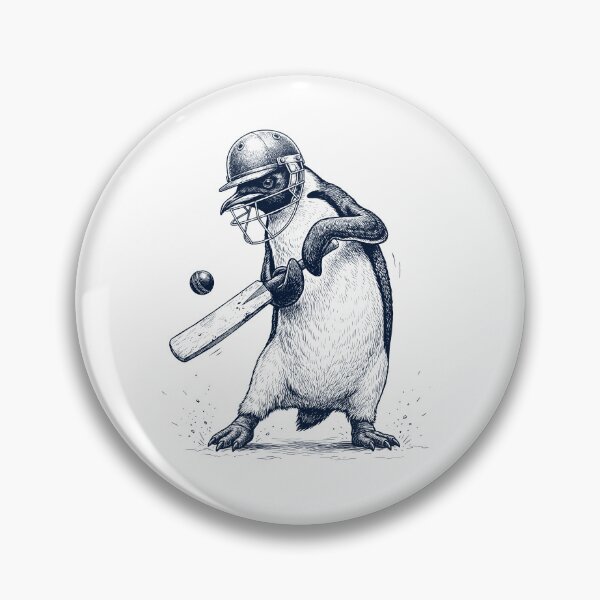 Item preview, Vintage Penguin Playing Cricket Player Animal Lover designed and sold by DoodleTortle.
