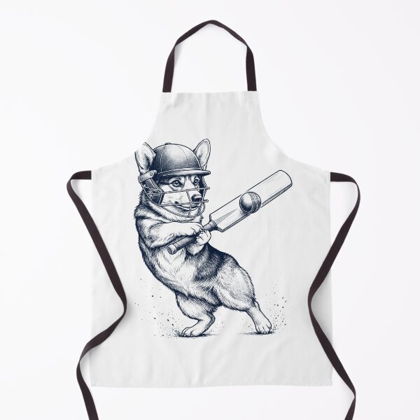 Item preview, Vintage Pembroke Welsh Corgi Playing Cricket Player Dog Lover designed and sold by DoodleTortle.