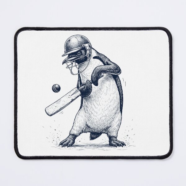Item preview, Vintage Penguin Playing Cricket Player Animal Lover designed and sold by DoodleTortle.