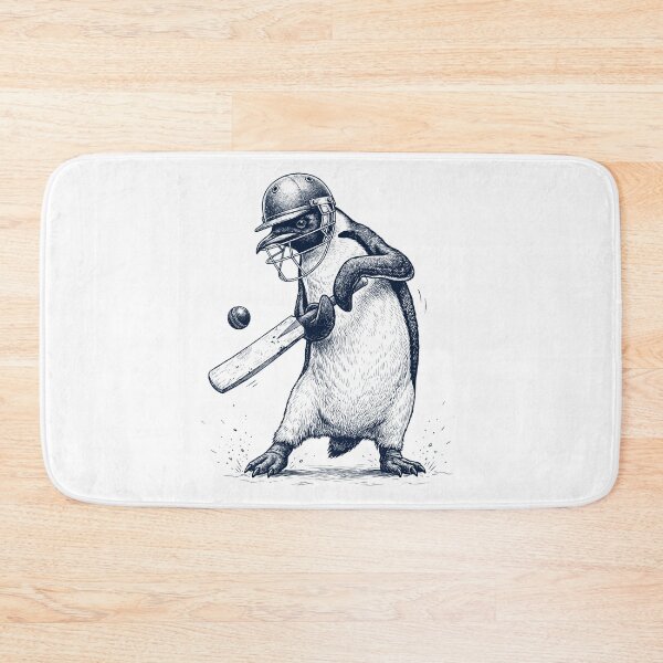 Item preview, Vintage Penguin Playing Cricket Player Animal Lover designed and sold by DoodleTortle.