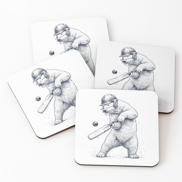 Item preview, Vintage Polar Bear Playing Cricket Player Animal Lover designed and sold by DoodleTortle.