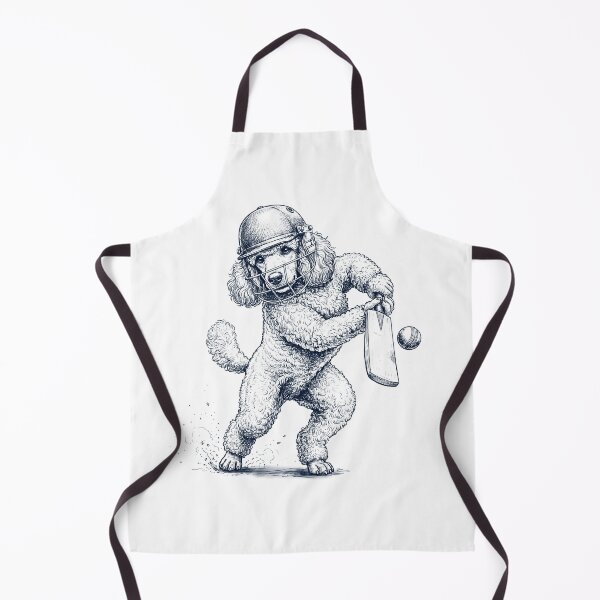 Item preview, Vintage Poodle Playing Cricket Player Dog Lover designed and sold by DoodleTortle.