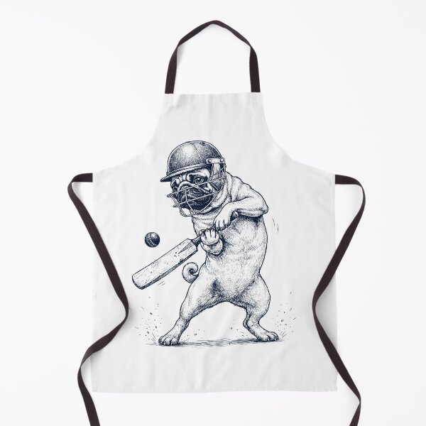 Item preview, Vintage Pug Playing Cricket Player Dog Lover designed and sold by DoodleTortle.