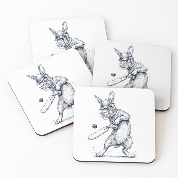 Item preview, Vintage Rabbit Playing Cricket Player Animal Lover designed and sold by DoodleTortle.