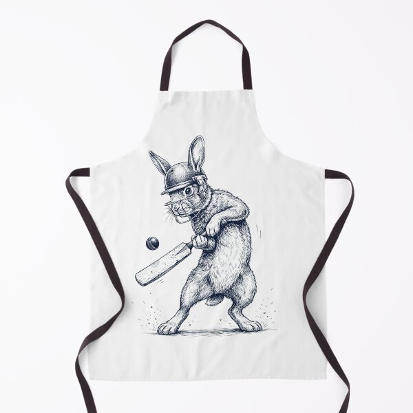 Item preview, Vintage Rabbit Playing Cricket Player Animal Lover designed and sold by DoodleTortle.