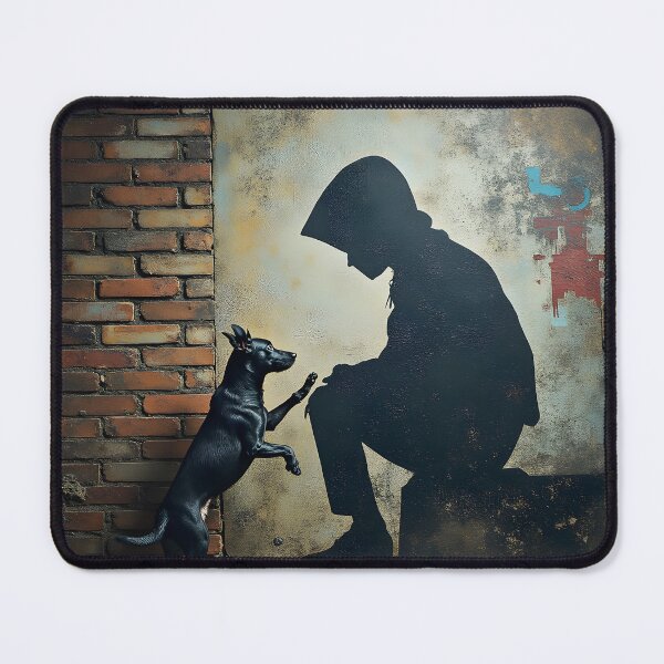 Item preview, Silent Connection – Street Art Shadow & Dog designed and sold by Huskyyy Designs.