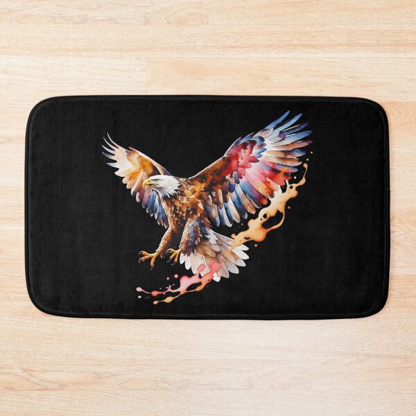 Item preview, Flying Bald Eagle Watercolor Patriotic Art American Freedom Symbol Design designed and sold by ArcticFoxStudio.
