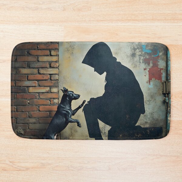 Item preview, Silent Connection – Street Art Shadow & Dog designed and sold by Huskyyy Designs.