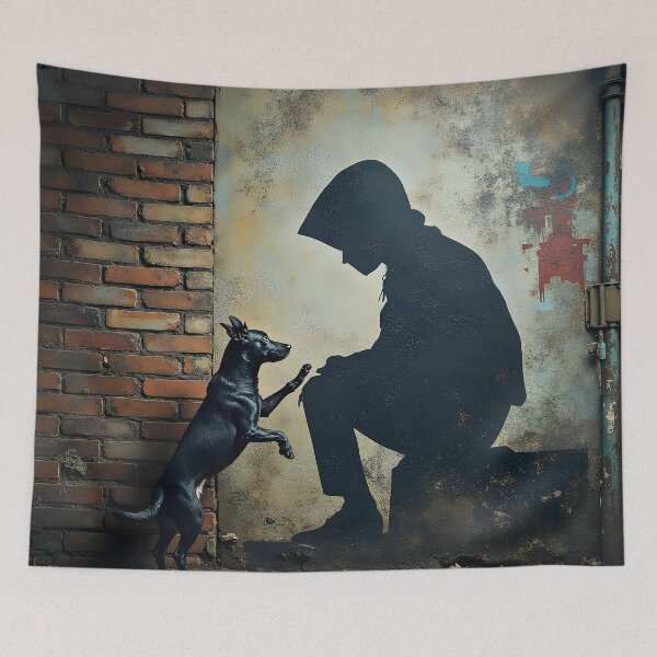 Item preview, Silent Connection – Street Art Shadow & Dog designed and sold by Huskyyy Designs.