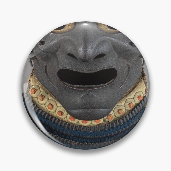 Item preview, Japanese Noh Mask with Gorget | Memento Mori designed and sold by GammaRay.