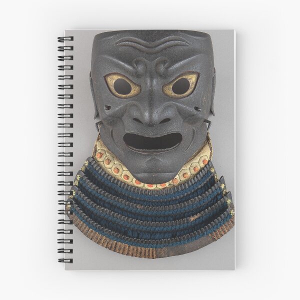 Item preview, Japanese Noh Mask with Gorget | Memento Mori designed and sold by GammaRay.