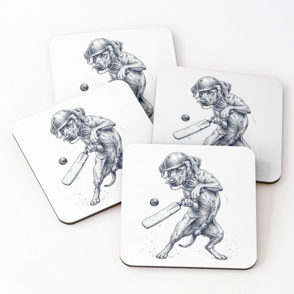 Item preview, Vintage Rhodesian Ridgeback Playing Cricket Player Dog Lover designed and sold by DoodleTortle.