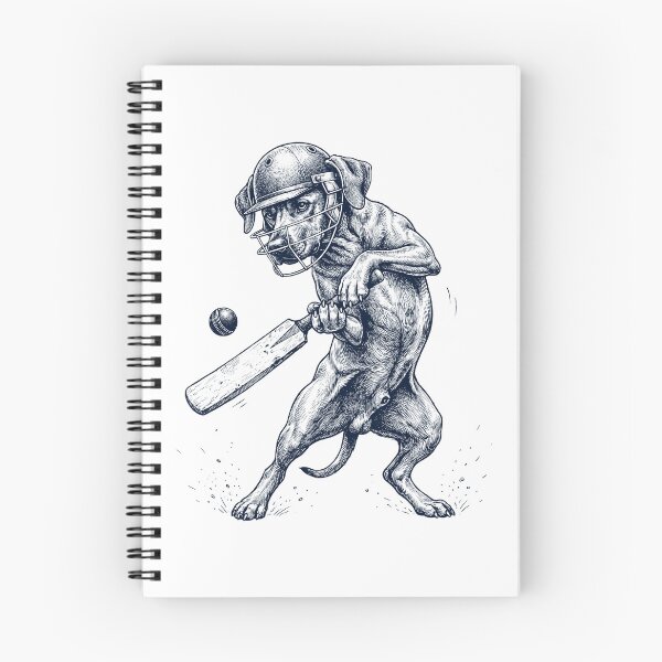 Item preview, Vintage Rhodesian Ridgeback Playing Cricket Player Dog Lover designed and sold by DoodleTortle.