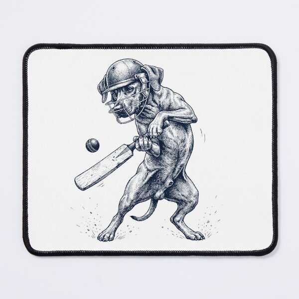Item preview, Vintage Rhodesian Ridgeback Playing Cricket Player Dog Lover designed and sold by DoodleTortle.
