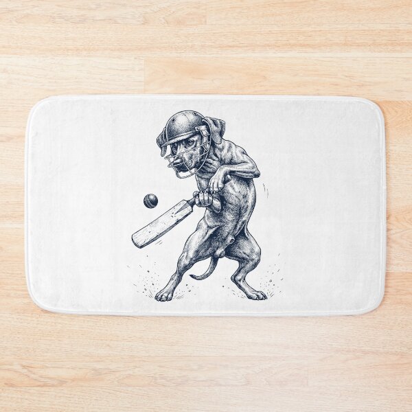 Item preview, Vintage Rhodesian Ridgeback Playing Cricket Player Dog Lover designed and sold by DoodleTortle.