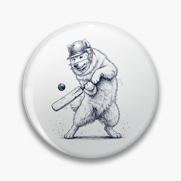 Artikelvorschau, Vintage Samojede spielt Cricket – Hundeliebhaber entworfen und verkauft von DoodleTortle.