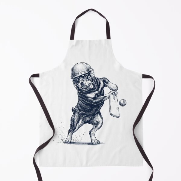 Item preview, Vintage Rottweiler Playing Cricket Player Dog Lover designed and sold by DoodleTortle.