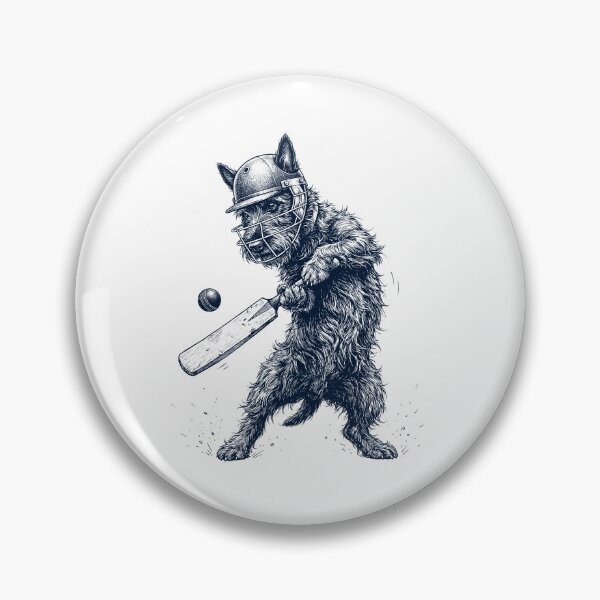 Item preview, Vintage Scottish Terrier Playing Cricket Player Dog Lover designed and sold by DoodleTortle.