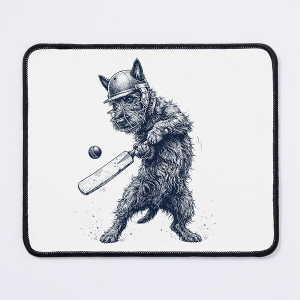 Item preview, Vintage Scottish Terrier Playing Cricket Player Dog Lover designed and sold by DoodleTortle.