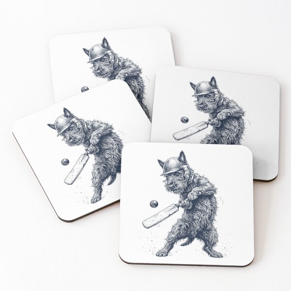 Item preview, Vintage Scottish Terrier Playing Cricket Player Dog Lover designed and sold by DoodleTortle.